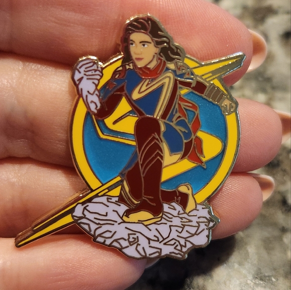Disney | Jewelry | 5 For 3 Disney Pin The Marvels Ms Marvel Superhero ...